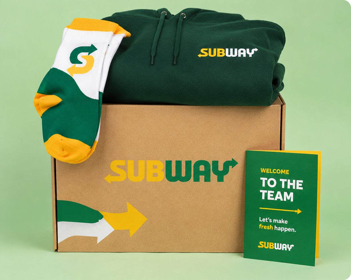 Branded merchandise for a client event